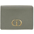 CHRISTIAN DIOR Leather Gray Trifold Wallet