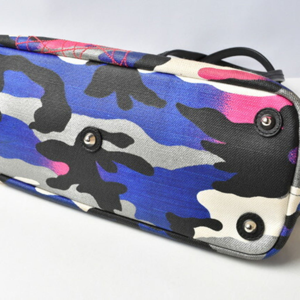 Christian Dior Tote Bag Camouflage Anselm Lyle Collaboration Leather Blue Multi M0171PTPI