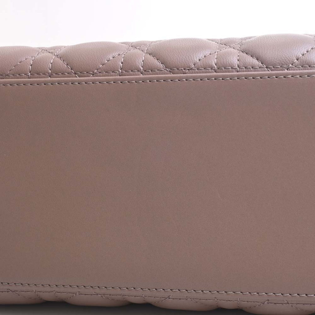 CHRISTIAN DIOR Lady Cannage Leather Handbag M0565OCEA Brown Women's