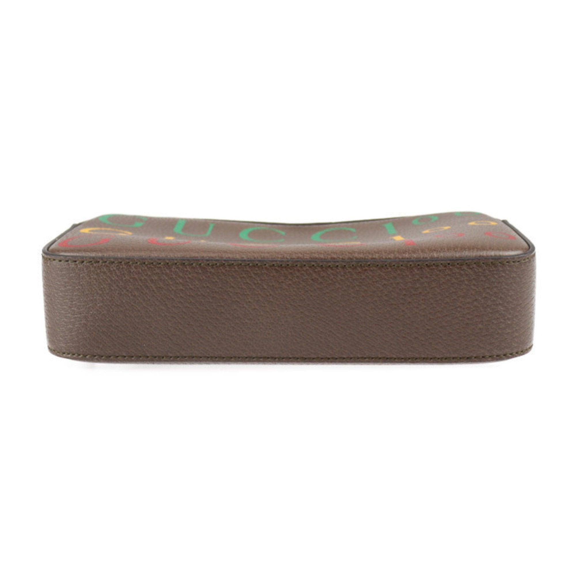 GUCCI Belt Bag 100th Anniversary Waist 602695 Calf Leather Brown Multicolor Gold Hardware Logo Body Pouch Bum