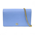 Gucci Shoulder Bag Marmont Chain Blue Ladies