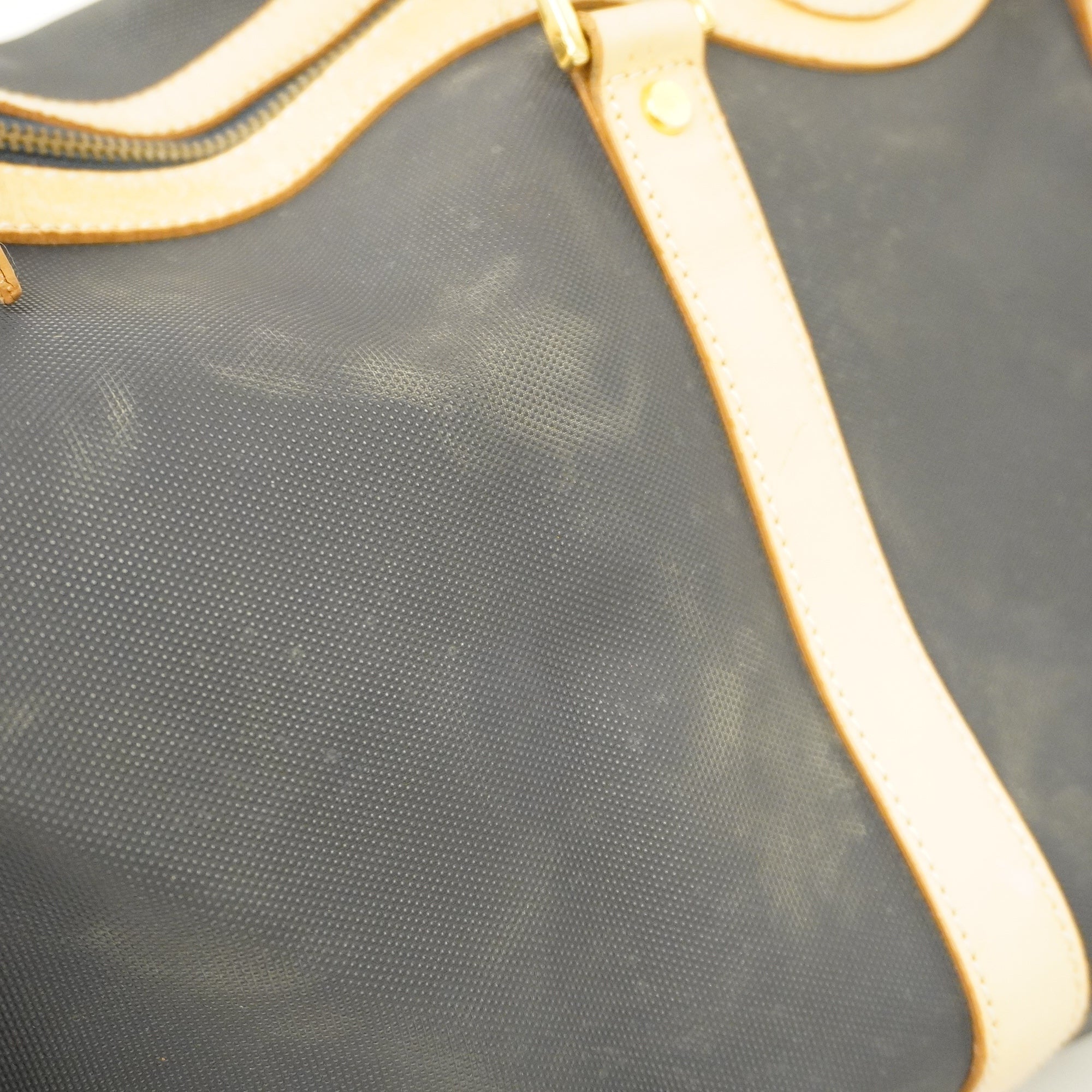 CHRISTIAN DIOR  Boston Bag Sports Women's PVC,Leather Boston Bag Beige,Navy