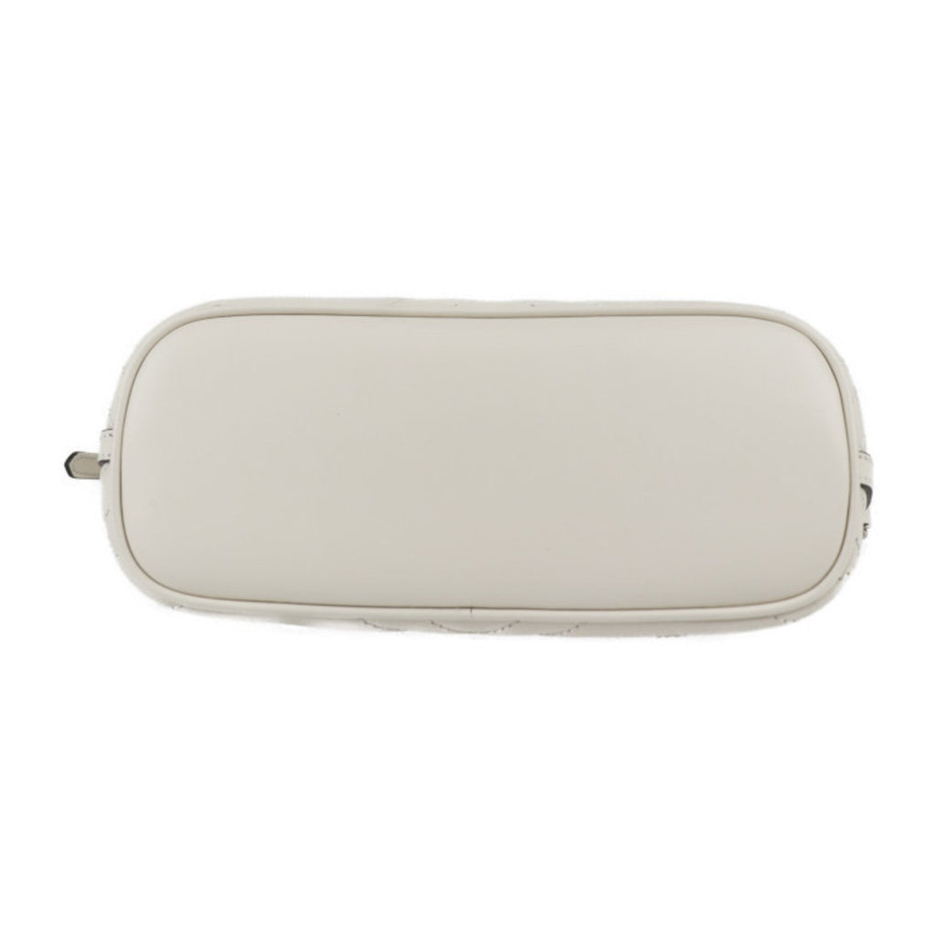 GUCCI GG Marmont Shoulder Bag 739166 White Ivory Gold Hardware Quilted Handbag