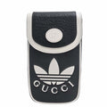 GUCCI Adidas collaboration leather shoulder bag 721794 black ladies