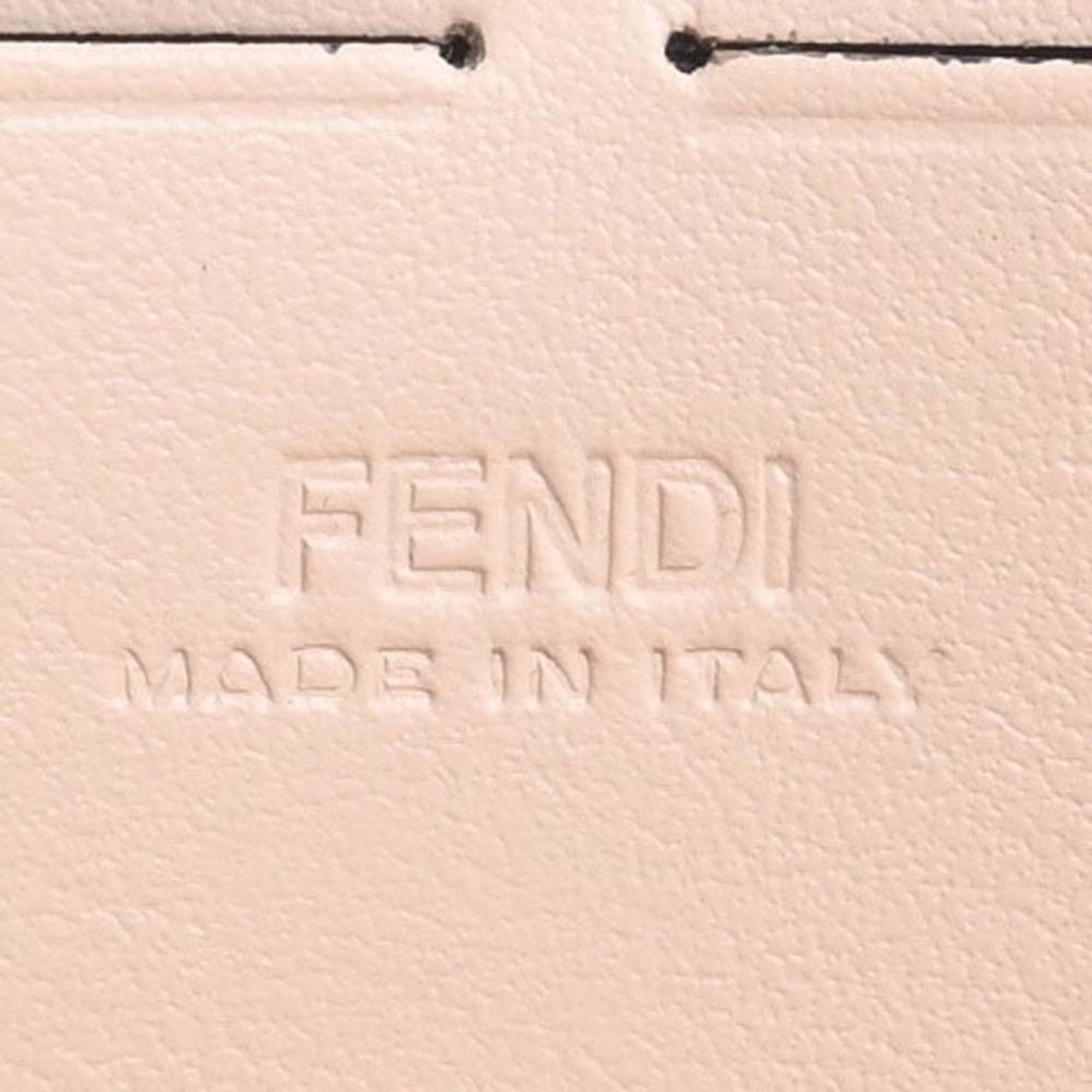 FENDI F's  Leather Long Wallet 8M0406 Pink Ladies