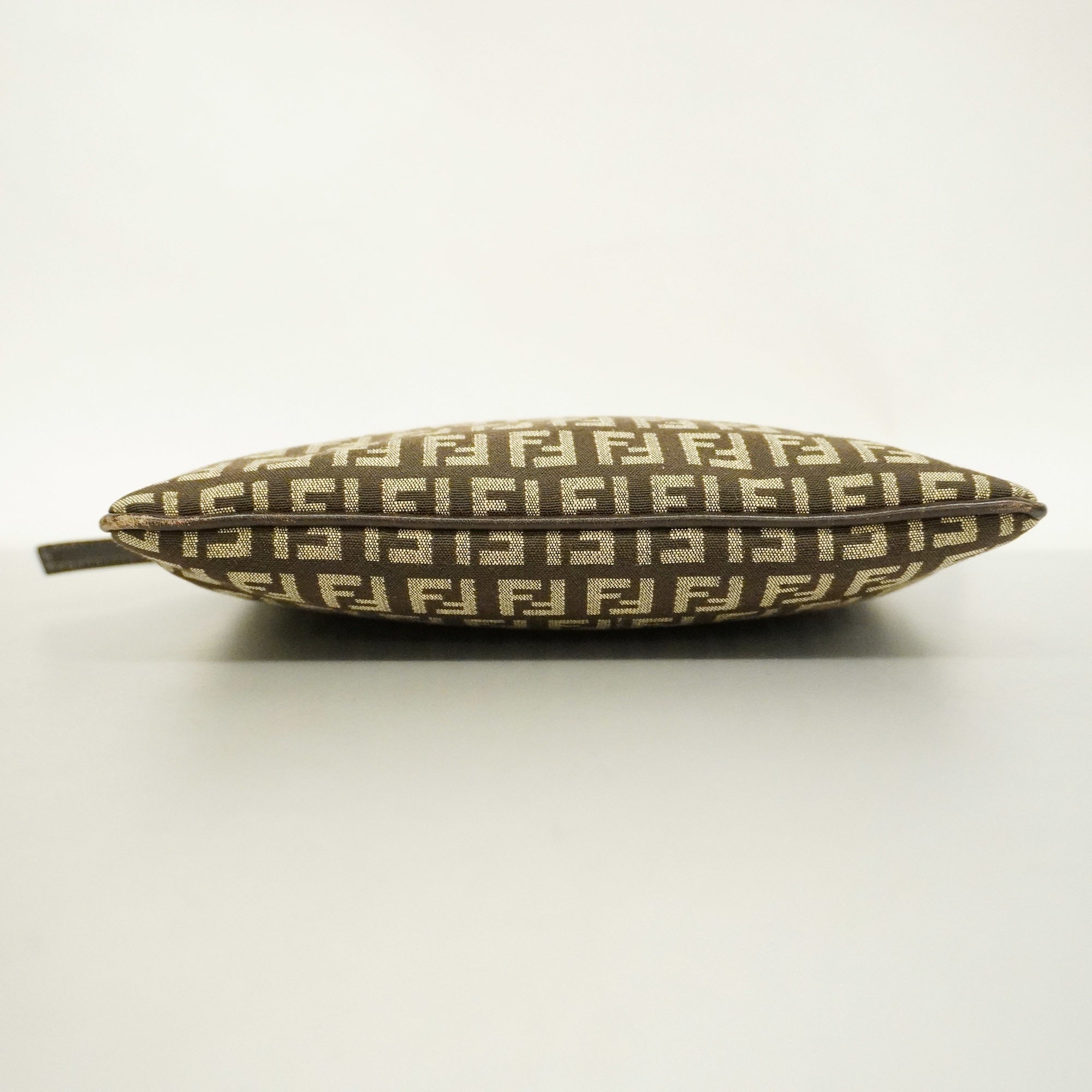 FENDI  Zucchino Shoulder Bag Women's Nylon Canvas Brown