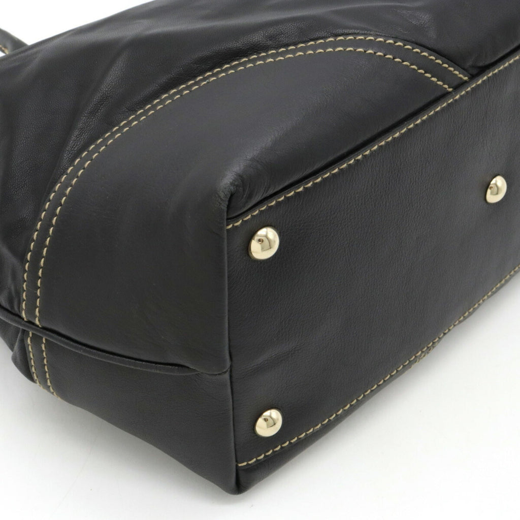 GUCCI New Britt Tote Bag Shoulder Leather Black 169946