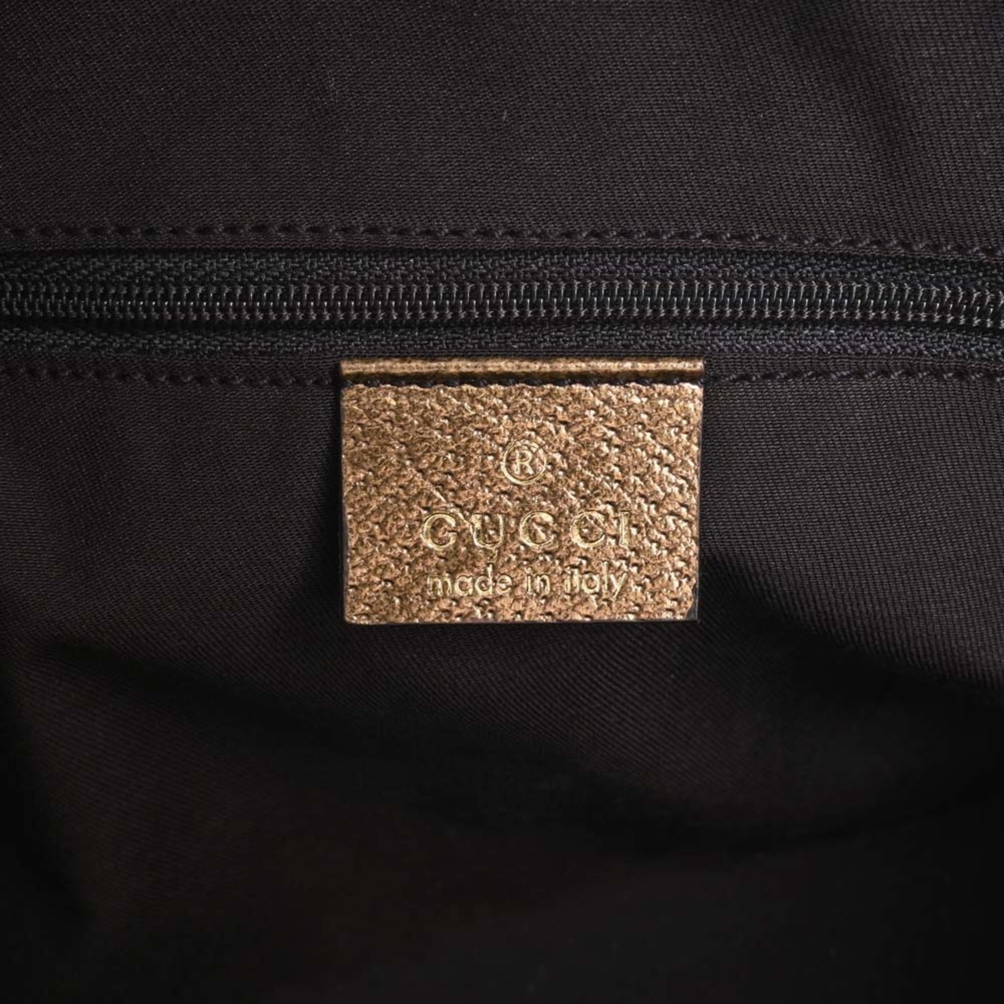GUCCI GG Canvas Leather Tote Bag 141470 Beige/Gold Women's