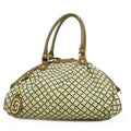 GUCCI  Sukey Diamante 223974 Women's Canvas Handbag Beige,Brown