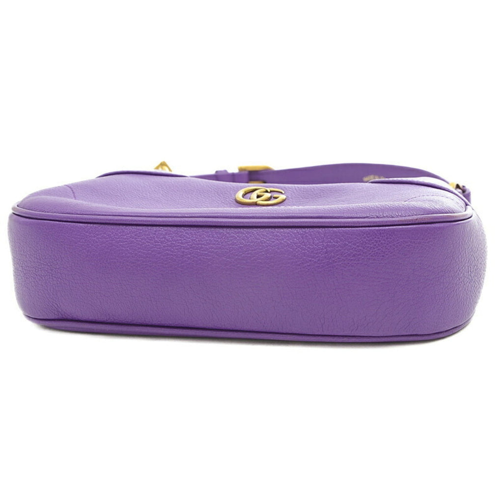 GUCCI Aphrodite Small Shoulder Bag Leather Purple 731817