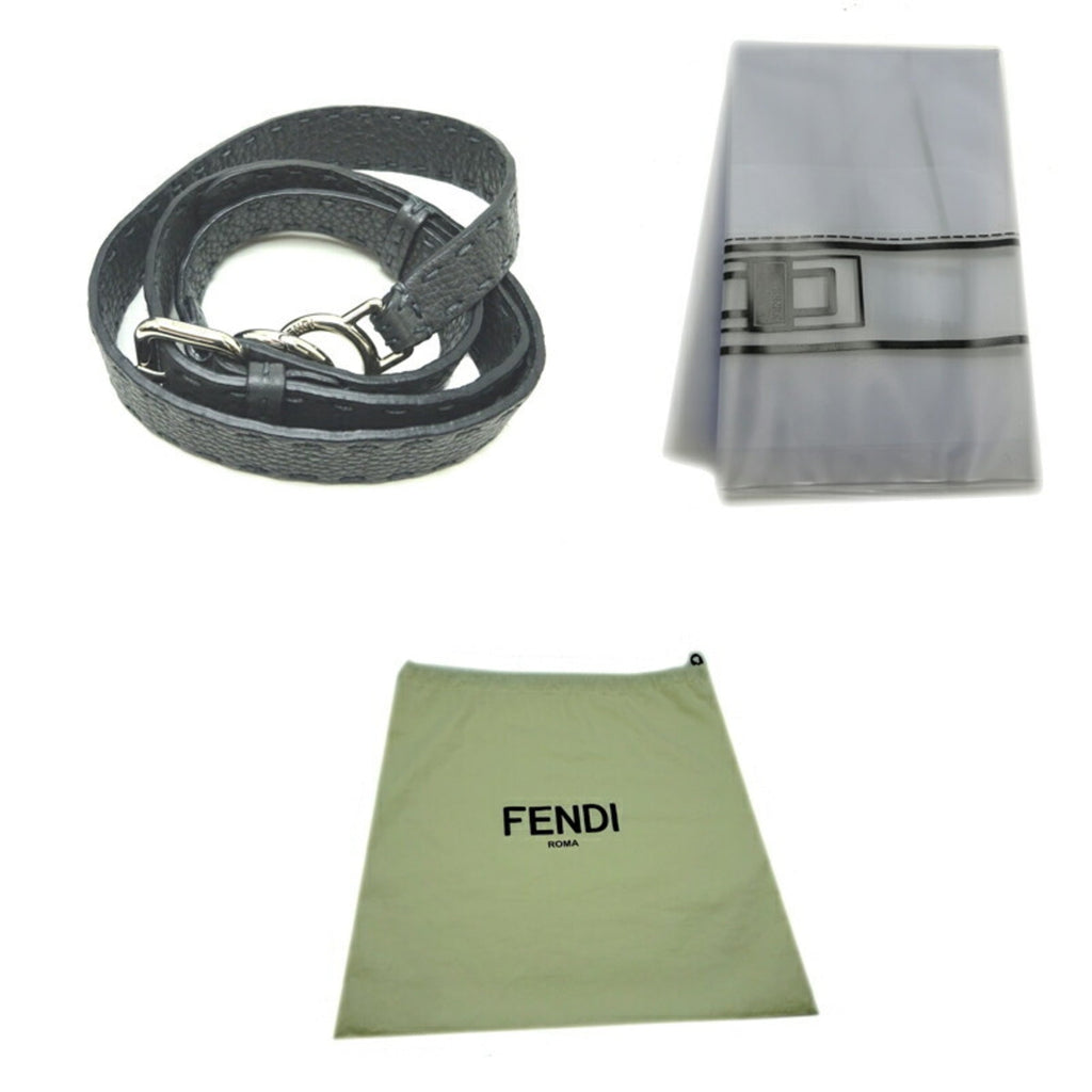 Fendi Peekaboo Medium 2Way Ladies Handbag 8BN290 Selleria Leather Gray