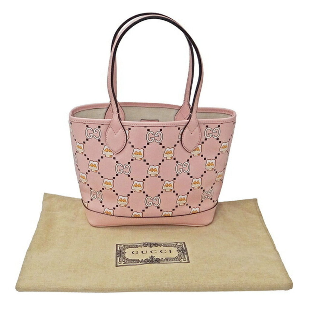 GUCCI Bag Women's Tote Leather Pikarar Pink 726762 Animal