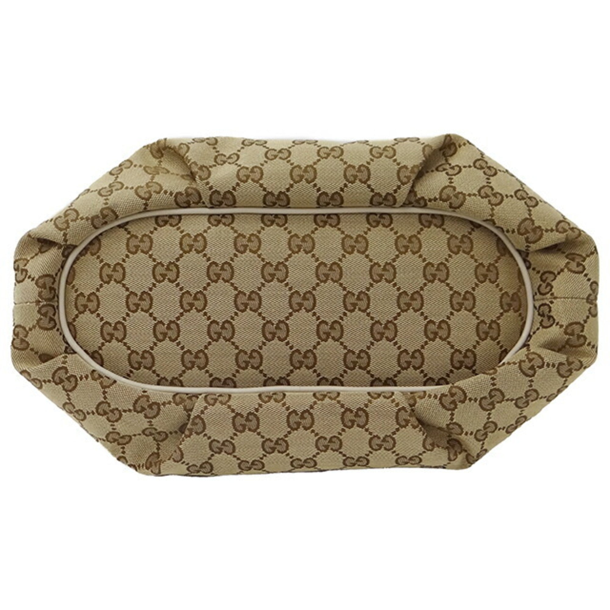 GUCCI bag ladies shoulder GG canvas ivory brown 388930