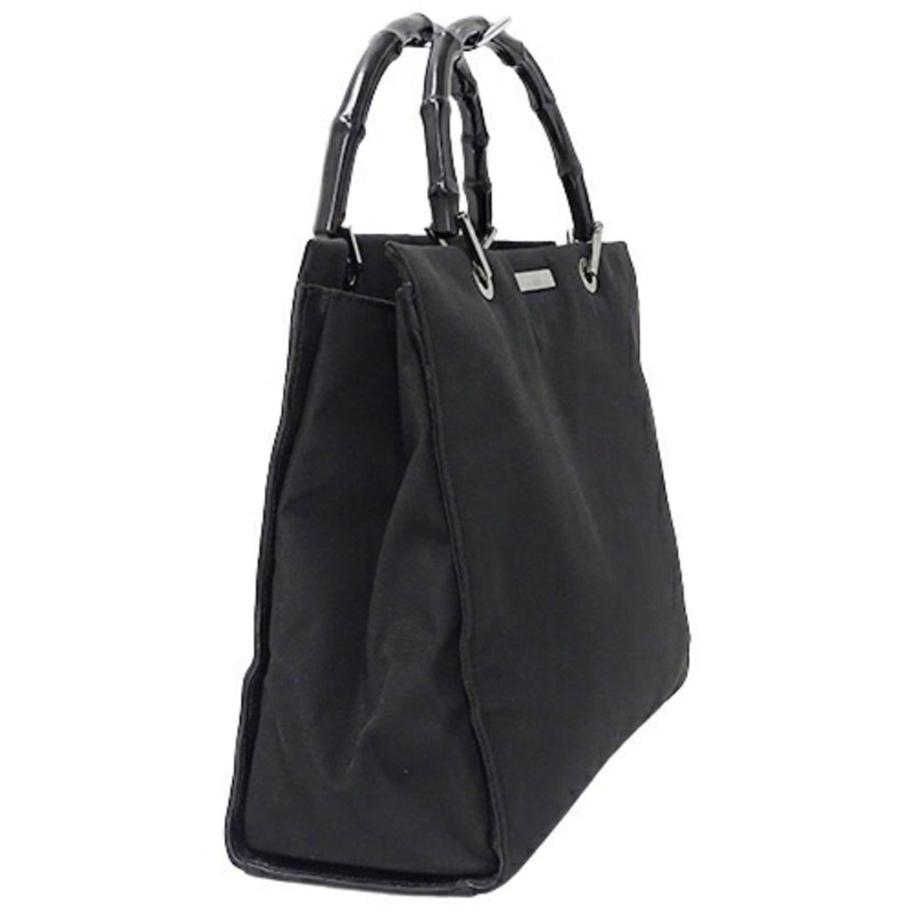 GUCCI Bag Ladies Bamboo Handbag Nylon Black 002 1010