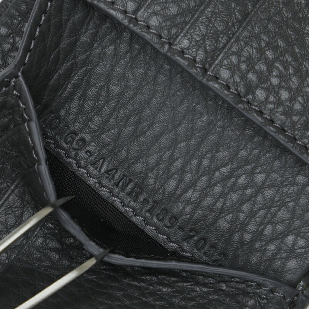 FENDI FF Stamp Bifold Wallet 7M0169 Gray Leather Men's