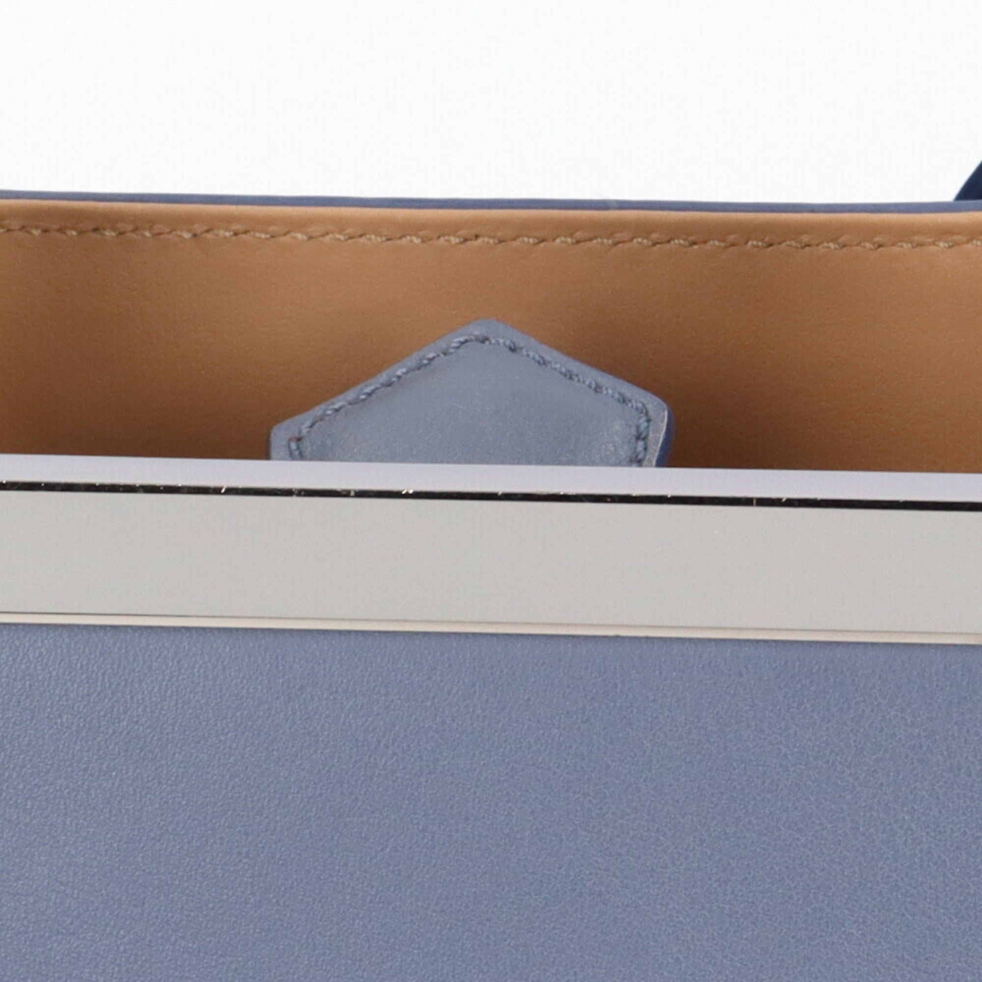 FENDI Toujour Shoulder Bag Leather Blue Ladies