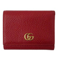 Gucci Wallet Women's Trifold Petit Marmont Leather 474746 Red Compact