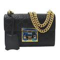 GUCCI Bag Women's Shima Shoulder Leather Chain Black 409487 Padlock
