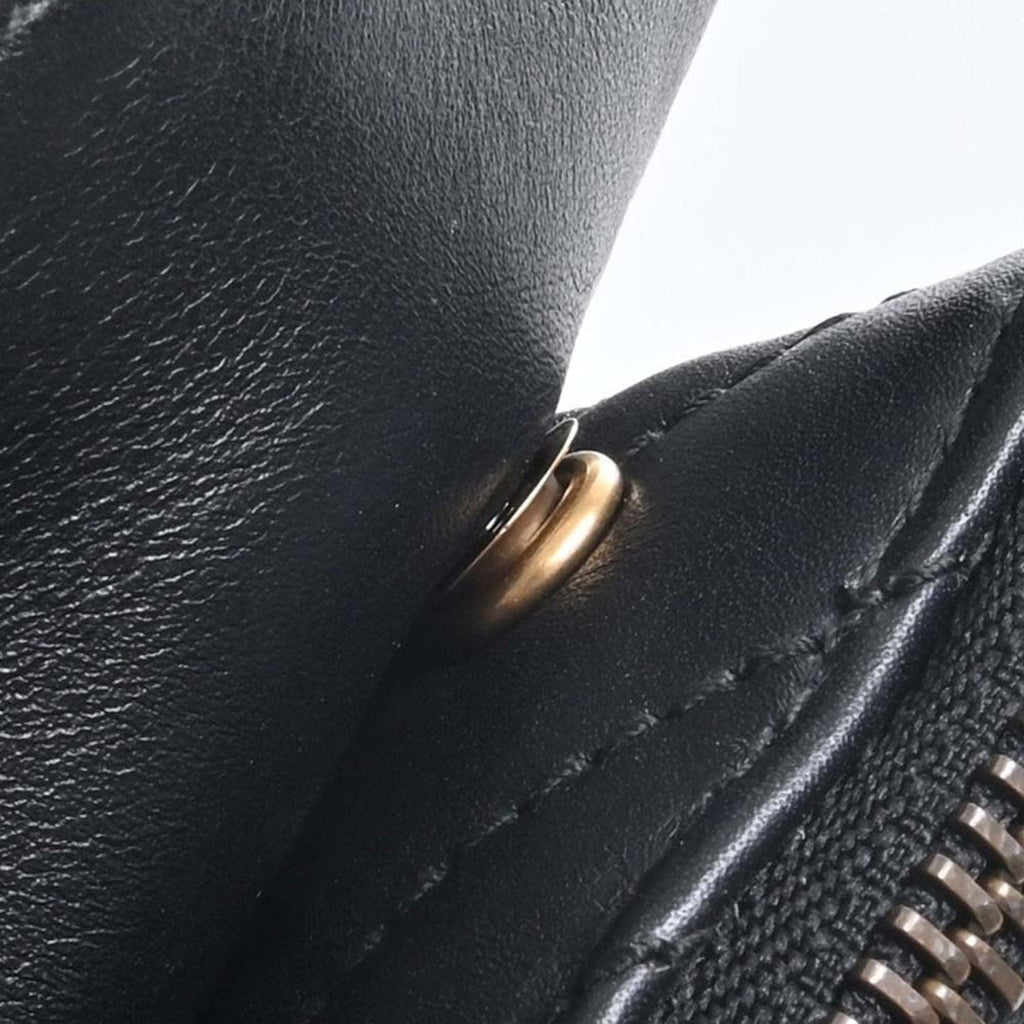 GUCCI GG Marmont Leather Shoulder Bag 453878 Black Women's
