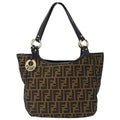 FENDI Bag Ladies Tote Handbag Zucca Canvas Brown
