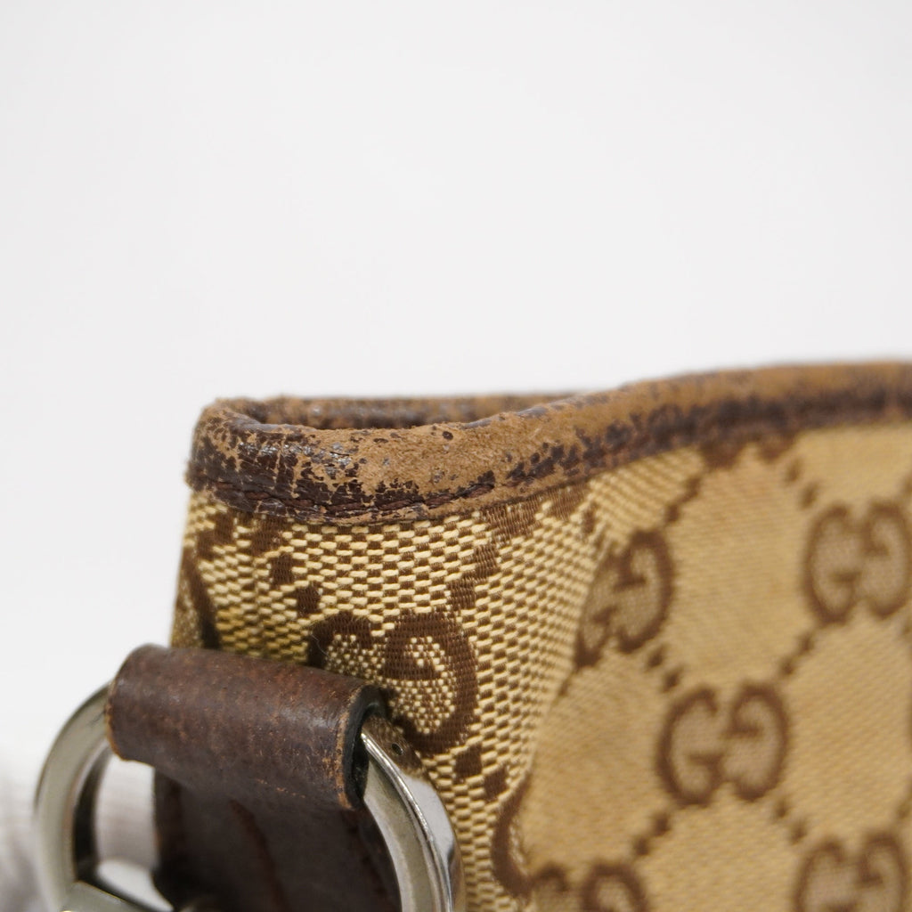 GUCCI  GG Canvas Shoulder Bag 113013 Women's Shoulder Bag Beige,Dark Brown
