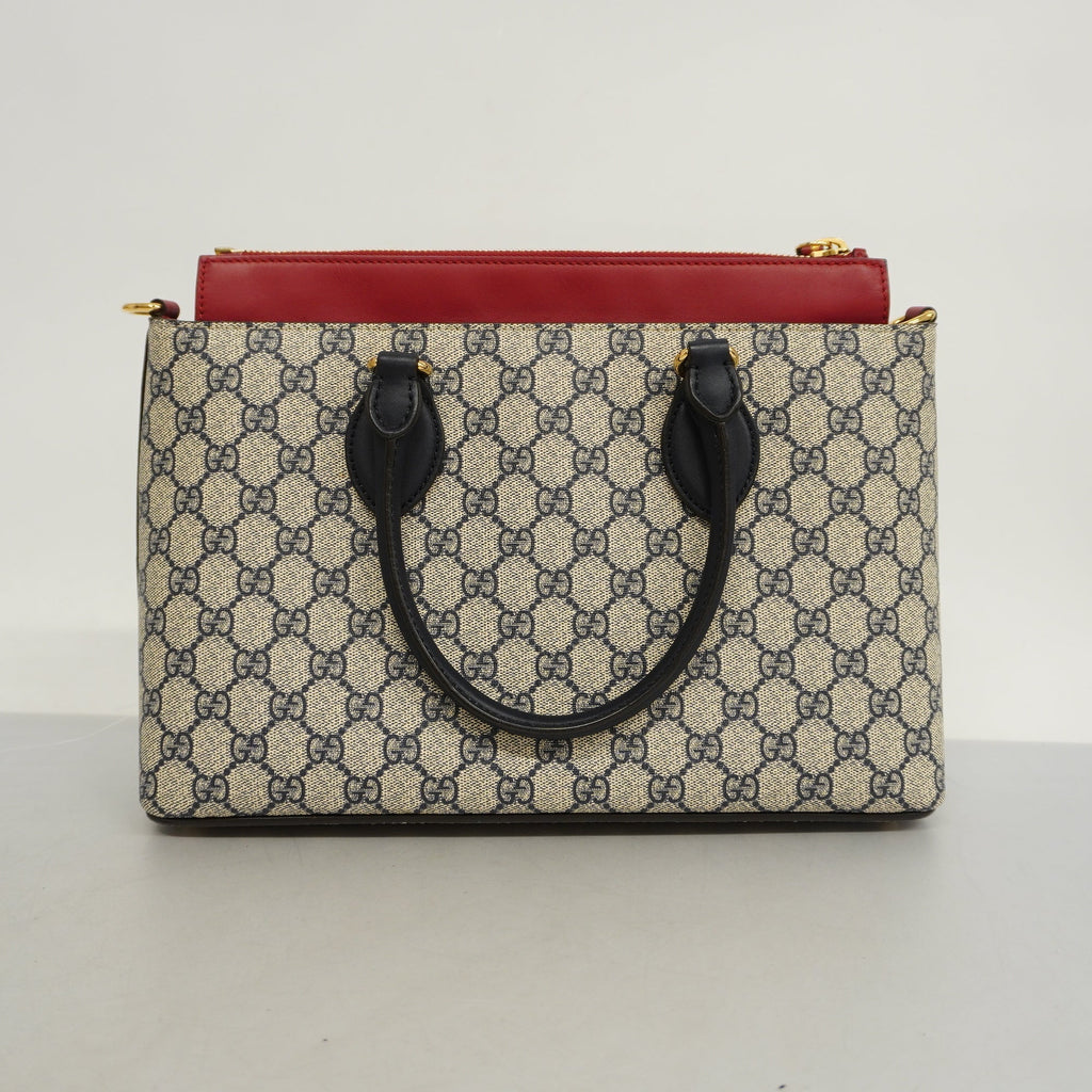 GUCCI  2way Bag 409534 Women's GG Supreme Handbag,Shoulder Bag Navy,Red