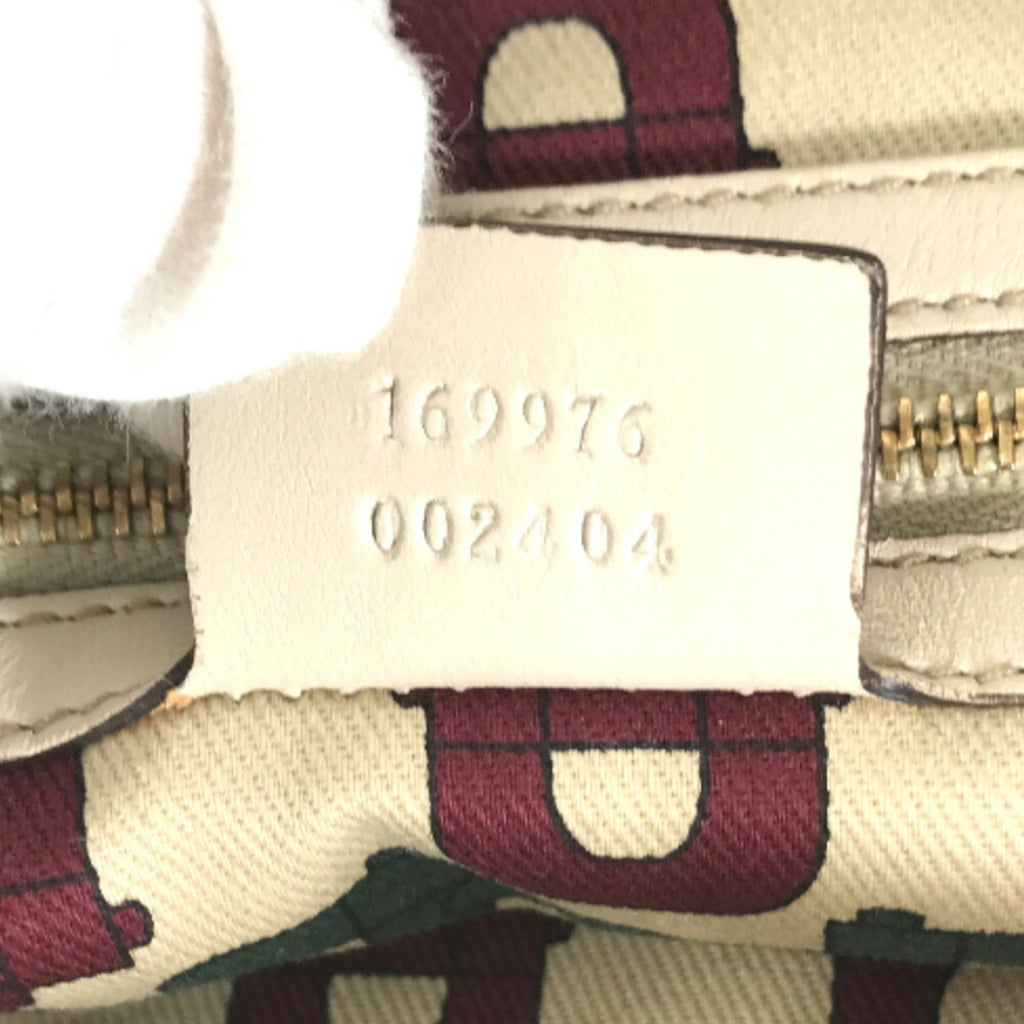 GUCCI Handbag Shima Bamboo 2way Shoulder 169976 Leather Cream Ladies