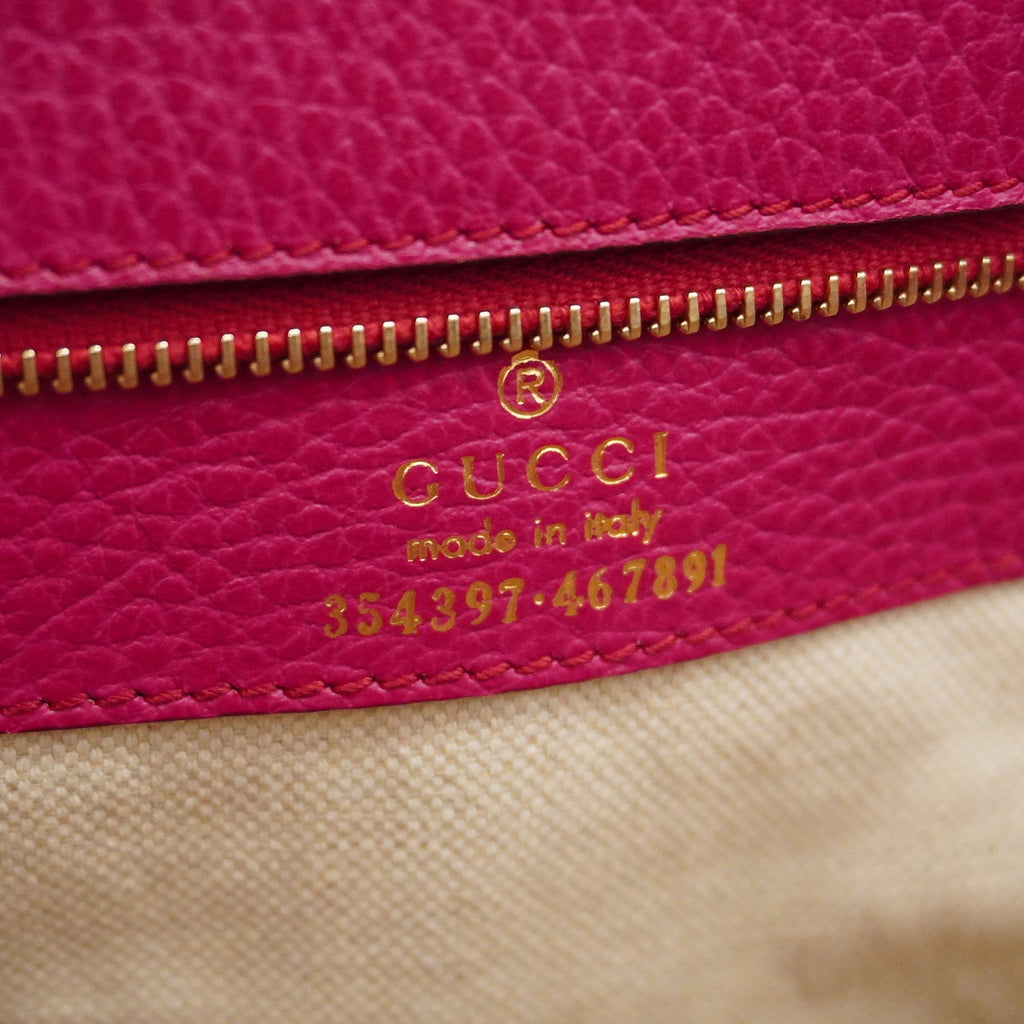 GUCCI  Swing 354397 Women's Leather Tote Bag Pink