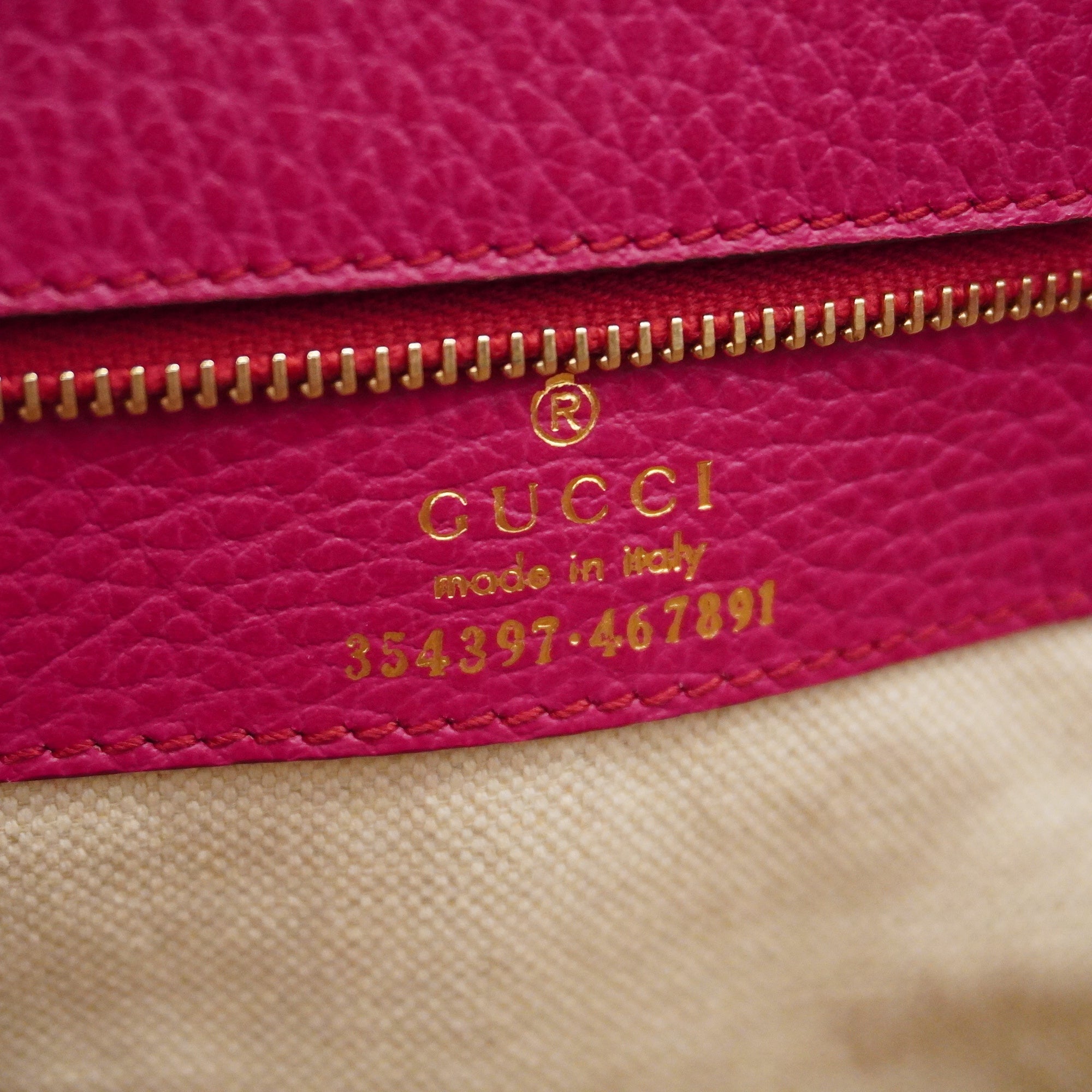 GUCCI  Swing 354397 Women's Leather Tote Bag Pink