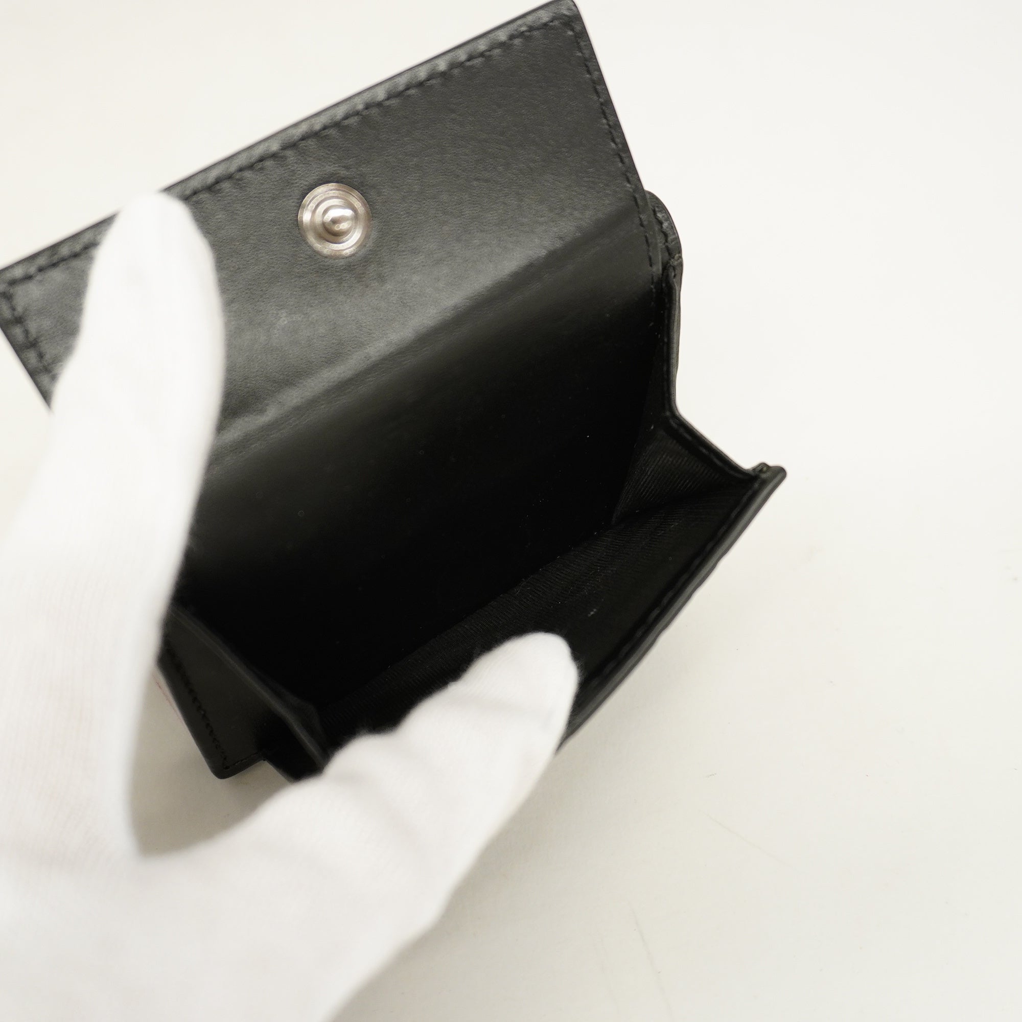 GUCCI  Tri-fold Wallet  Sima 547070 Leather Wallet [tri-fold] Black