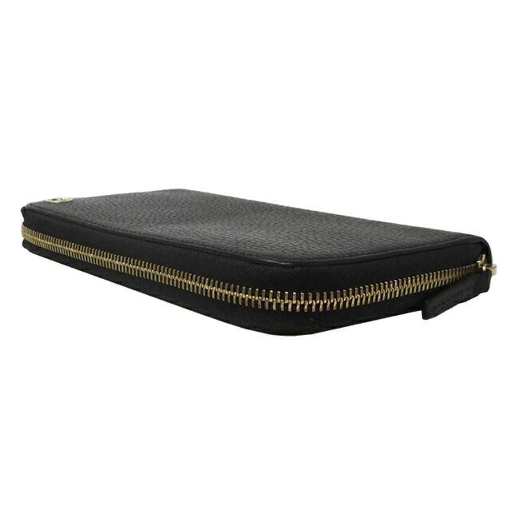 GUCCI Wallet Men's Long Leather Black 449347 Round