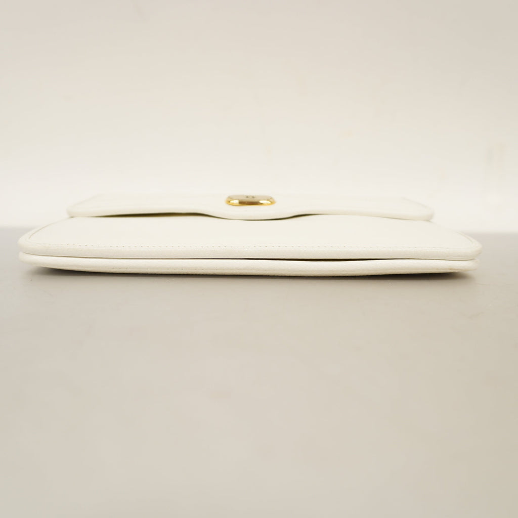 CHRISTIAN DIOR  Honeycomb Women's Leather Shoulder Bag White