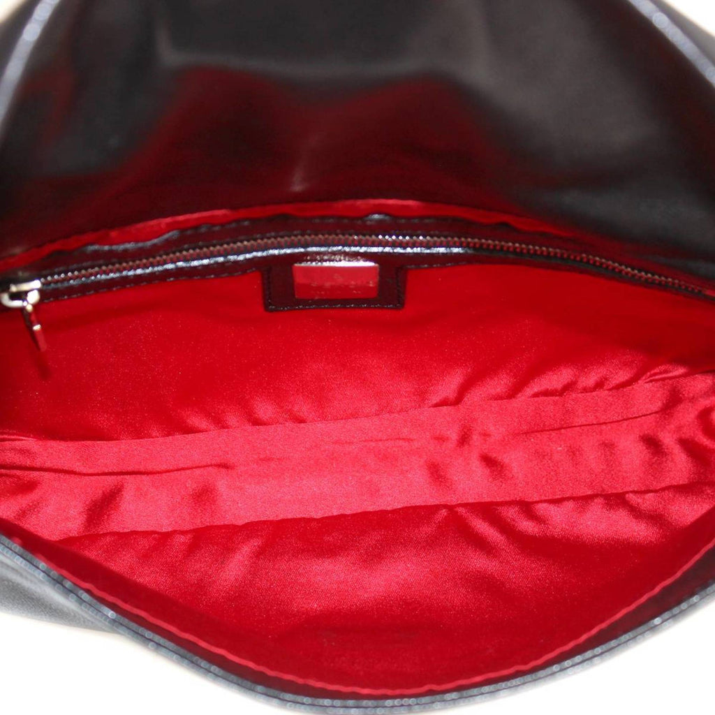 FENDI mamma bucket handbag leather black