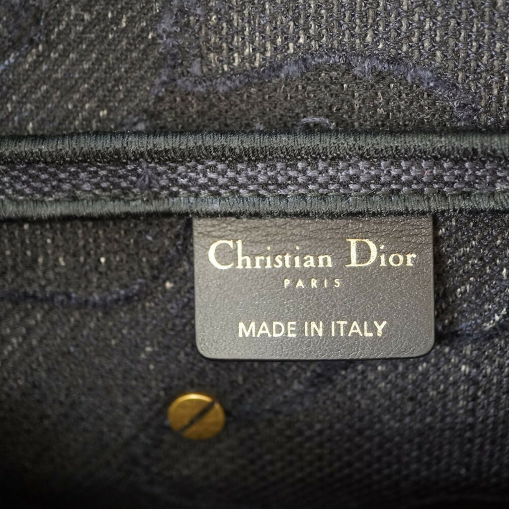 CHRISTIAN DIOR Dior Saddle Camouflage Shoulder Bag Canvas Navy