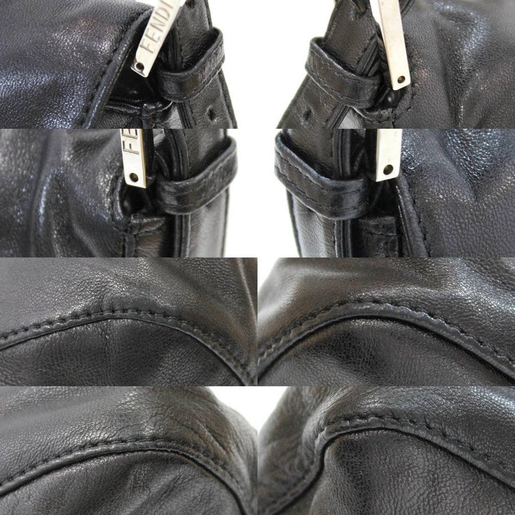 FENDI mamma bucket handbag leather black