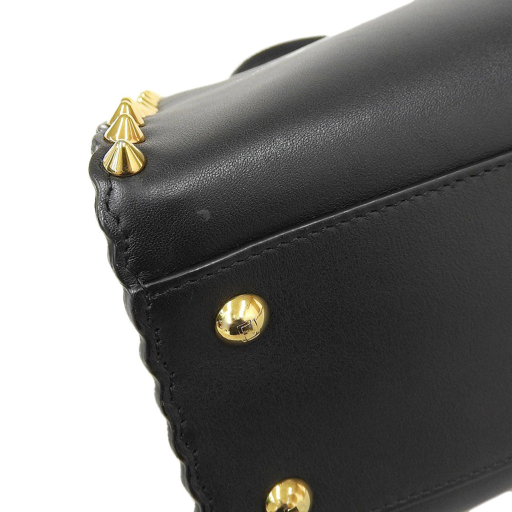 Fendi peekaboo studs handbag leather black