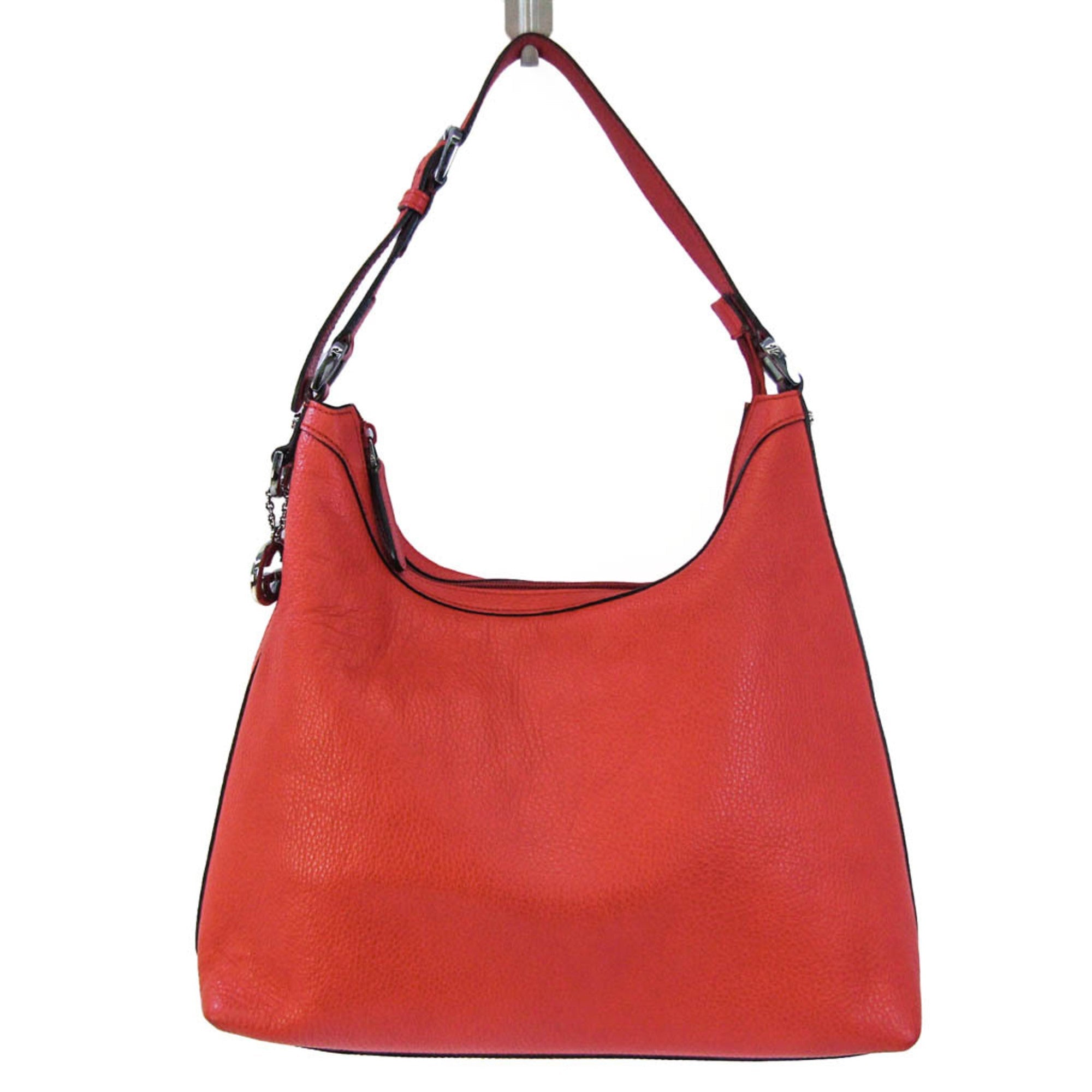 GUCCI Interlocking G 339553 Women's Leather Shoulder Bag Light Red