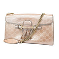 GUCCI  Horsebit Shoulder Bag Emily Enamel 295402 Women's Shoulder Bag Pink