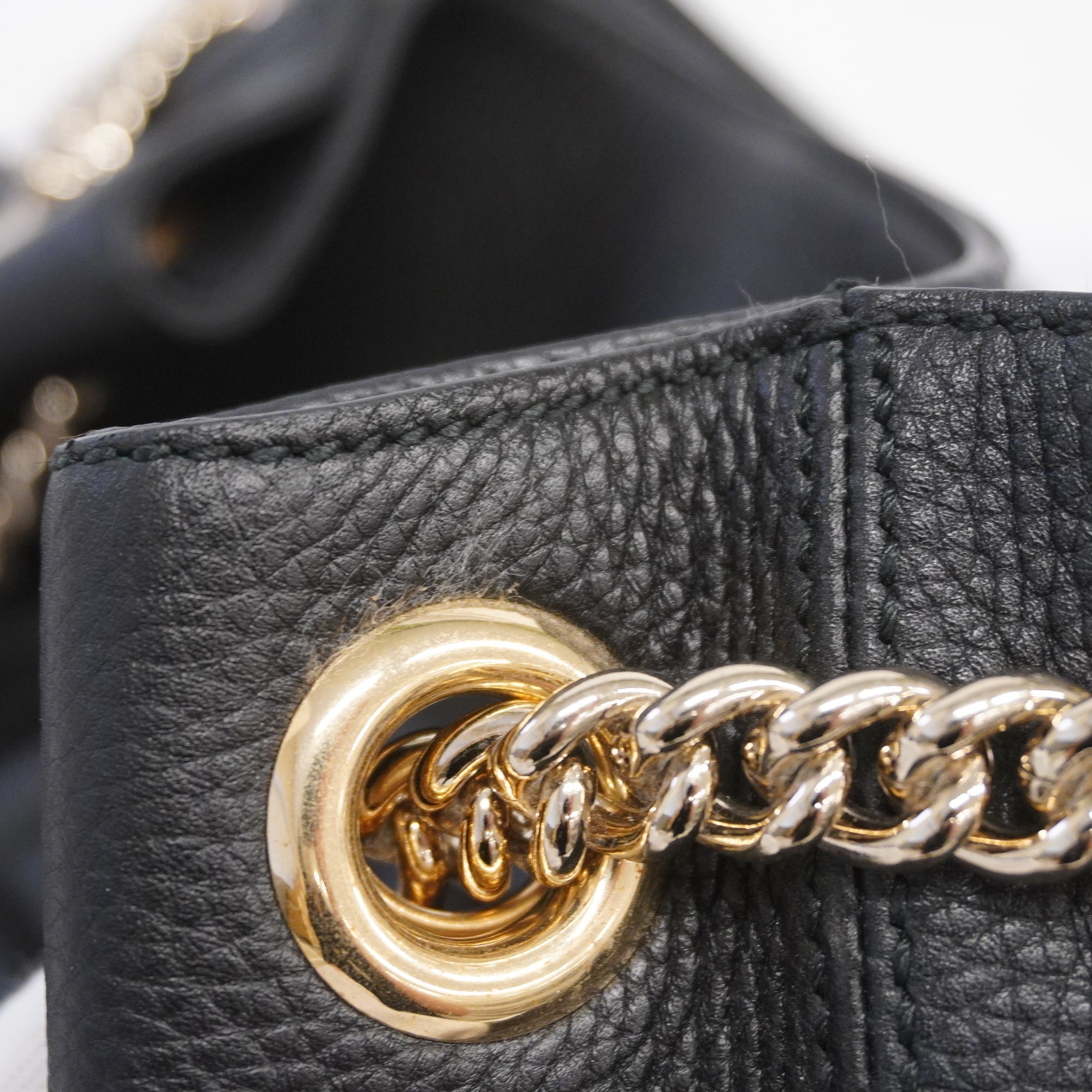 GUCCI  Soho Shoulder Bag 536196 Women's Leather Black