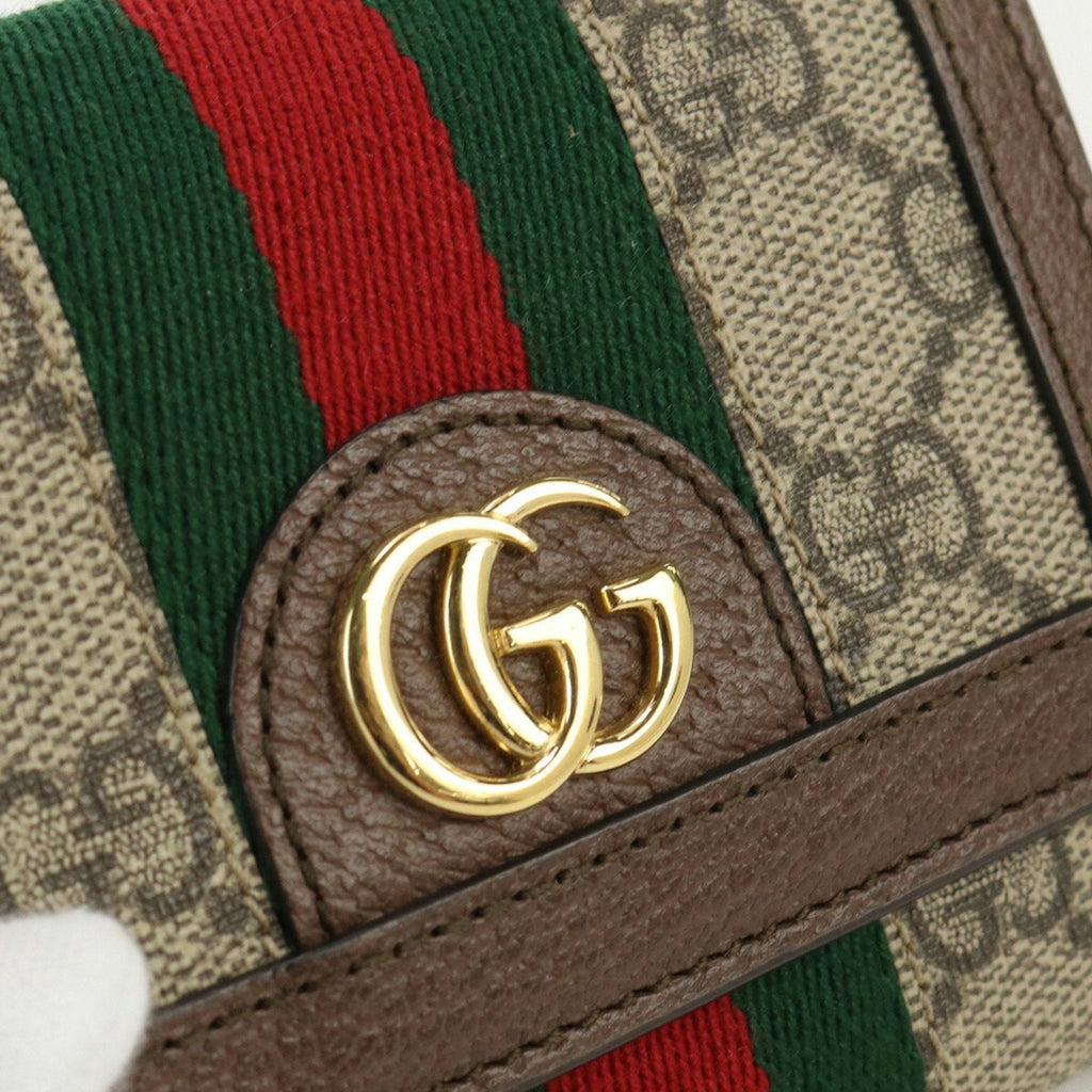 GUCCI Zip Ophidia 523174 96IWG 8745 Trifold Wallet PVC Unisex