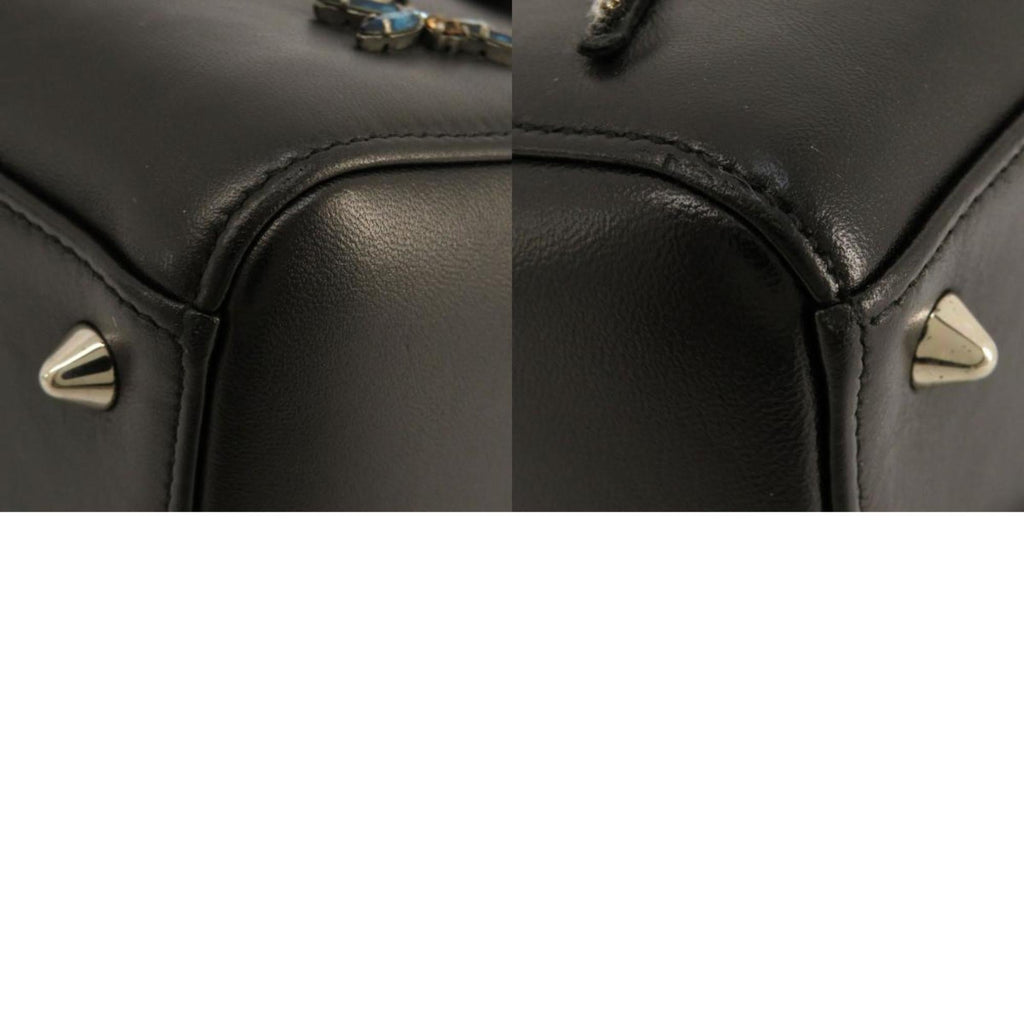 CHRISTIAN DIOR Lady Dragonfly Motif Handbag Calf Women's