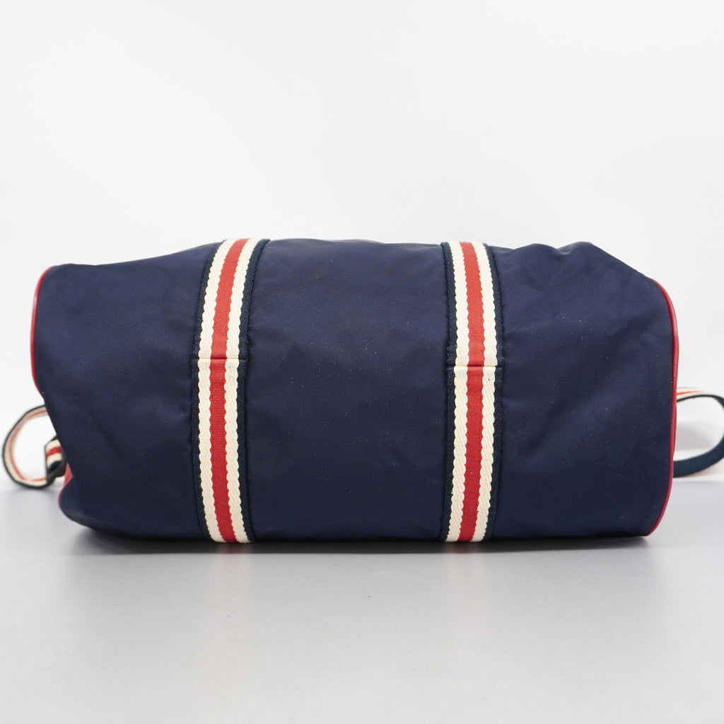 GUCCI  Boston Bag 189657 Women,Men,Unisex Nylon Boston Bag Navy,Red Color