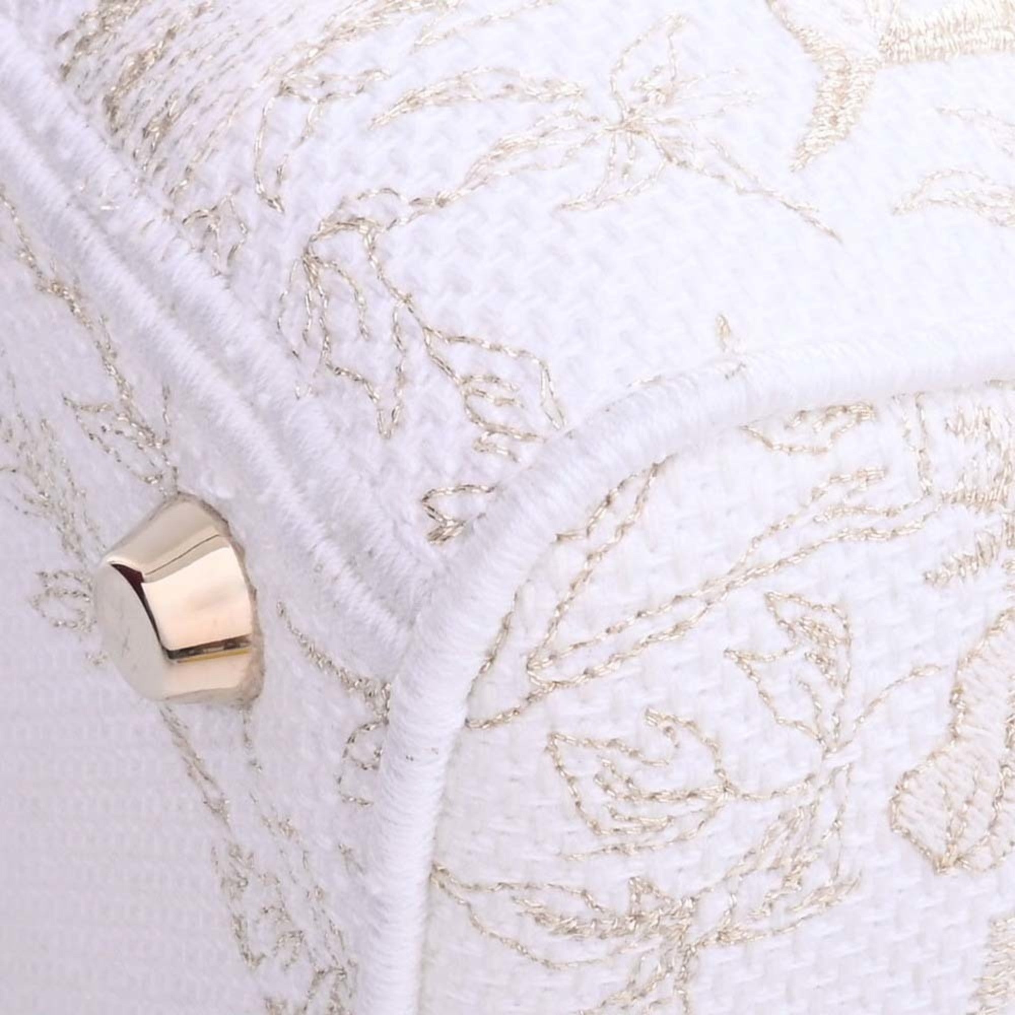 CHRISTIAN DIOR Canvas Lady Delight Embroidered Medium Handbag White Ladies