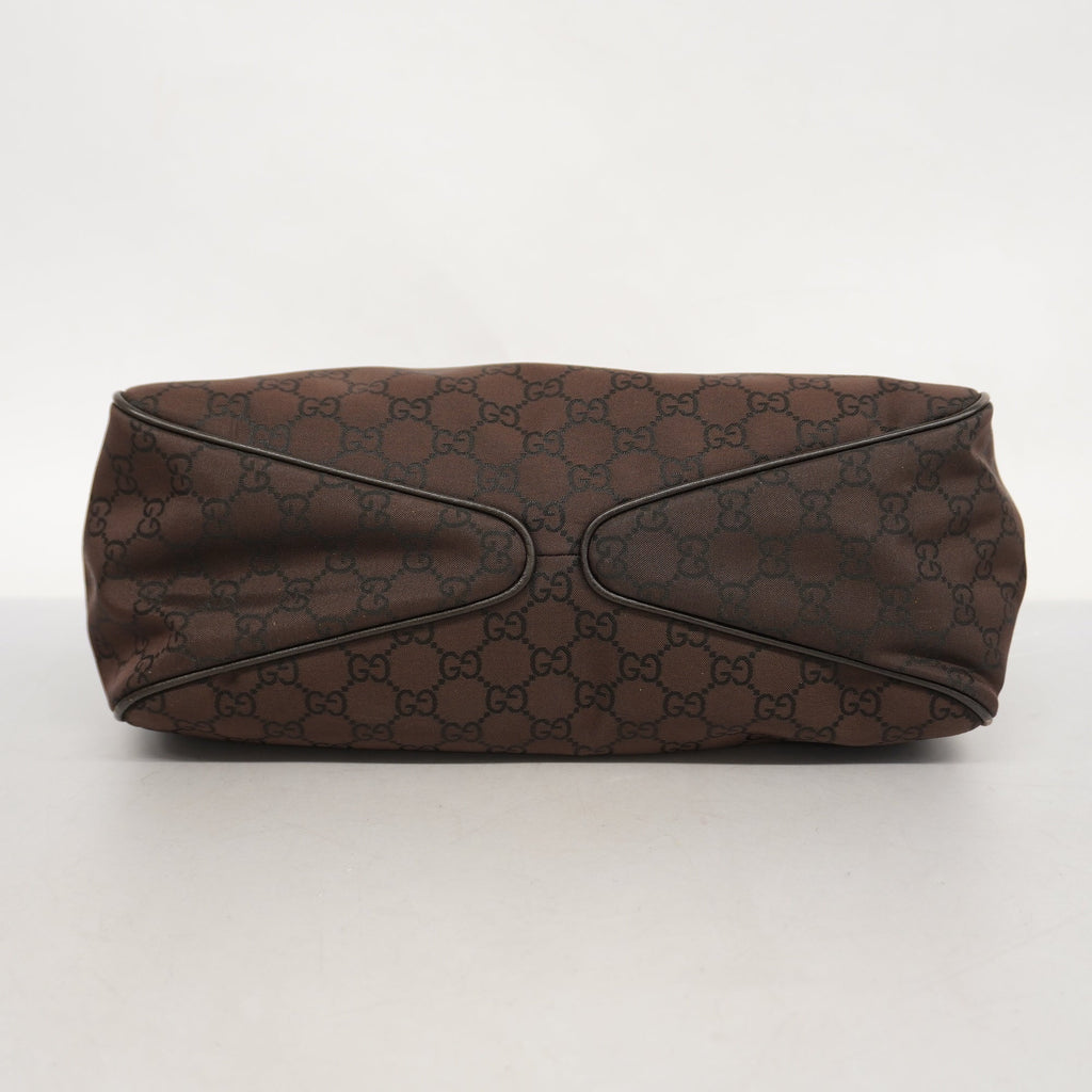 GUCCI  257265 Women's Nylon Shoulder Bag Brown