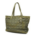 CHRISTIAN DIOR  Canage Women's Leather Tote Bag Dark Gray