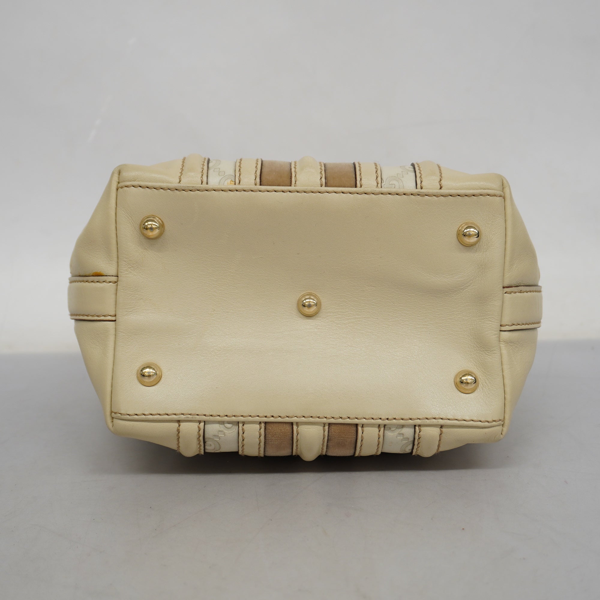 GUCCI ssima 2way Bag 153028 Women's Leather Handbag Ivory