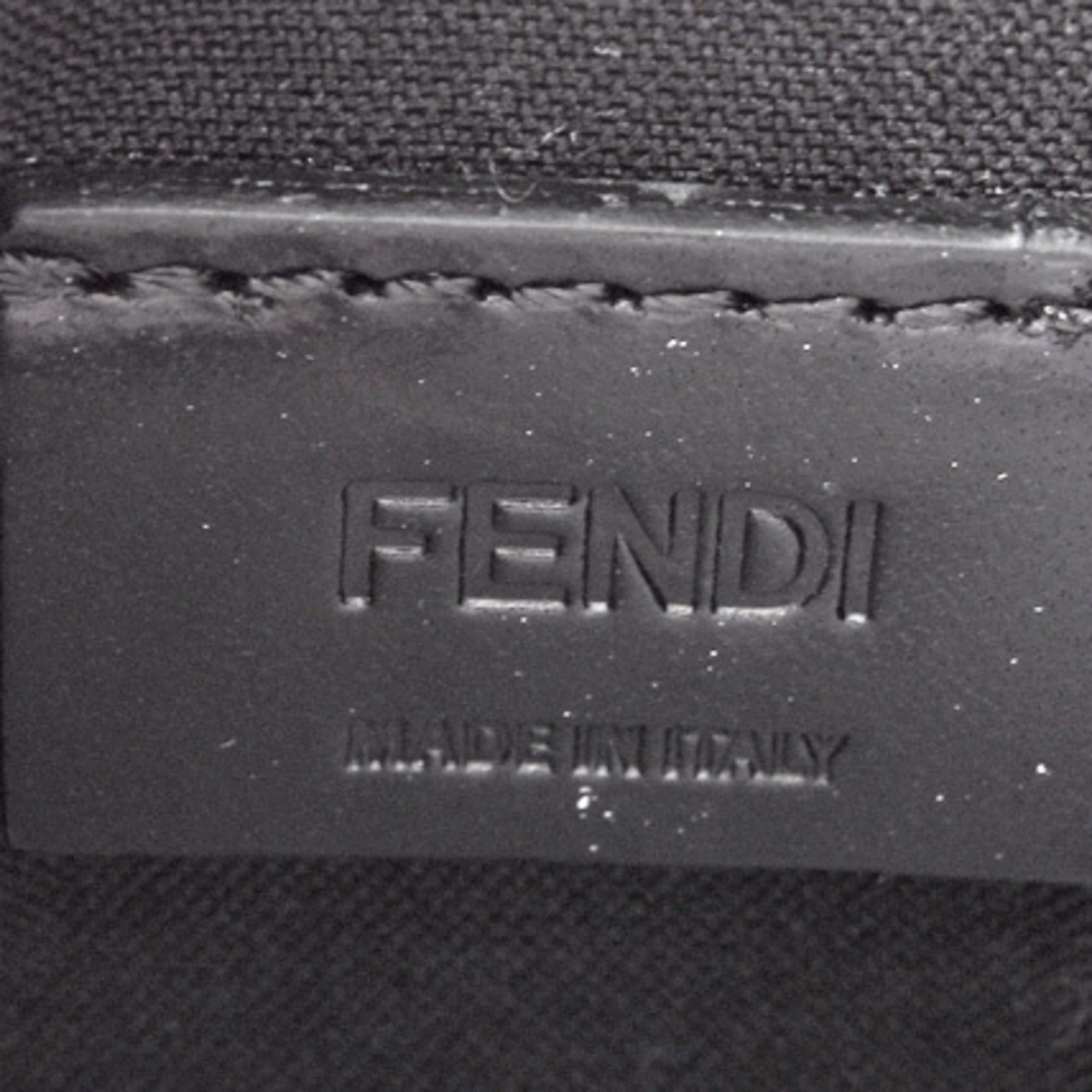 Fendi Card Case Business Holder FENDI Leather I SEE YOU Black Fluo Yellow 7M0164