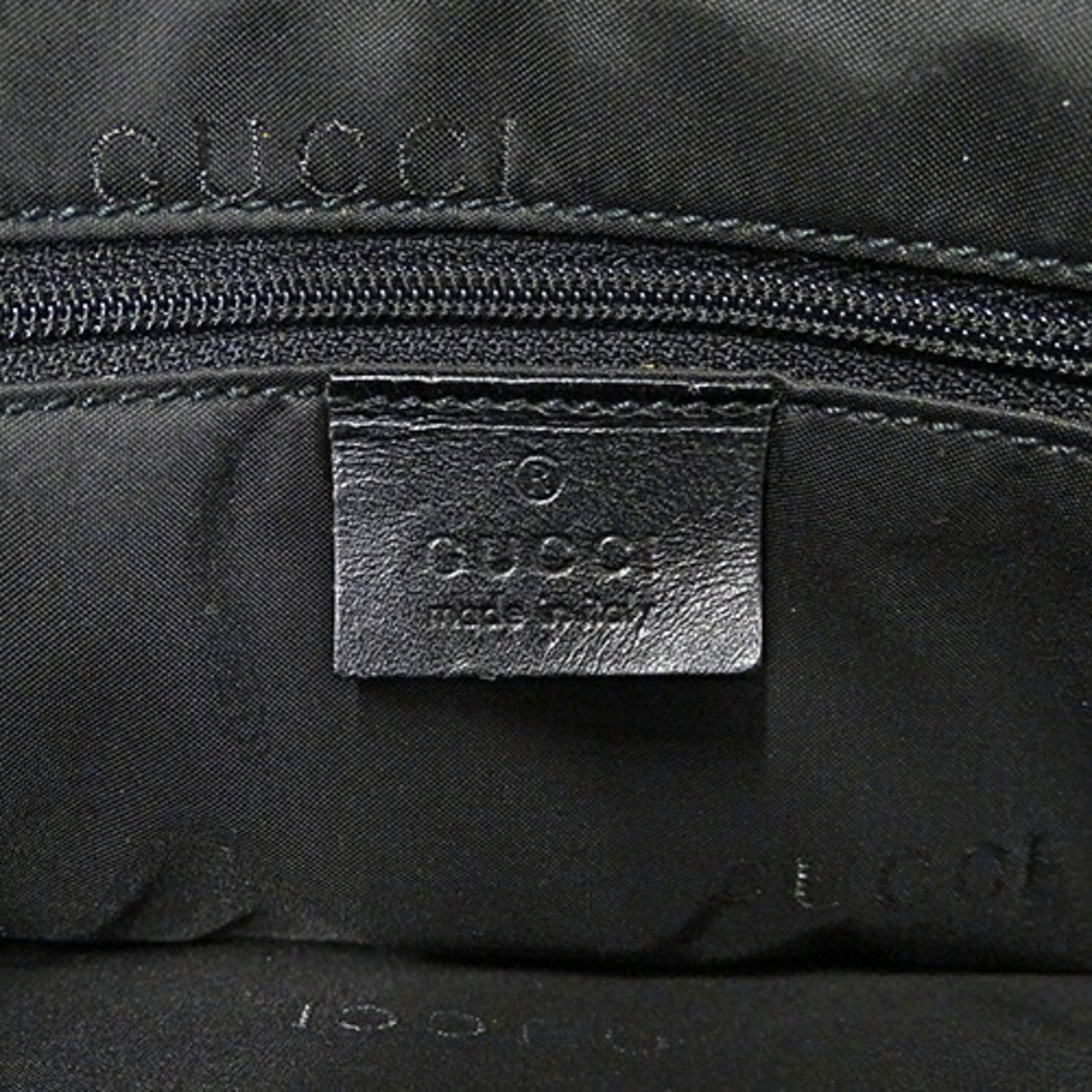 GUCCI Bag Ladies Bamboo Handbag Nylon Black 002 1010