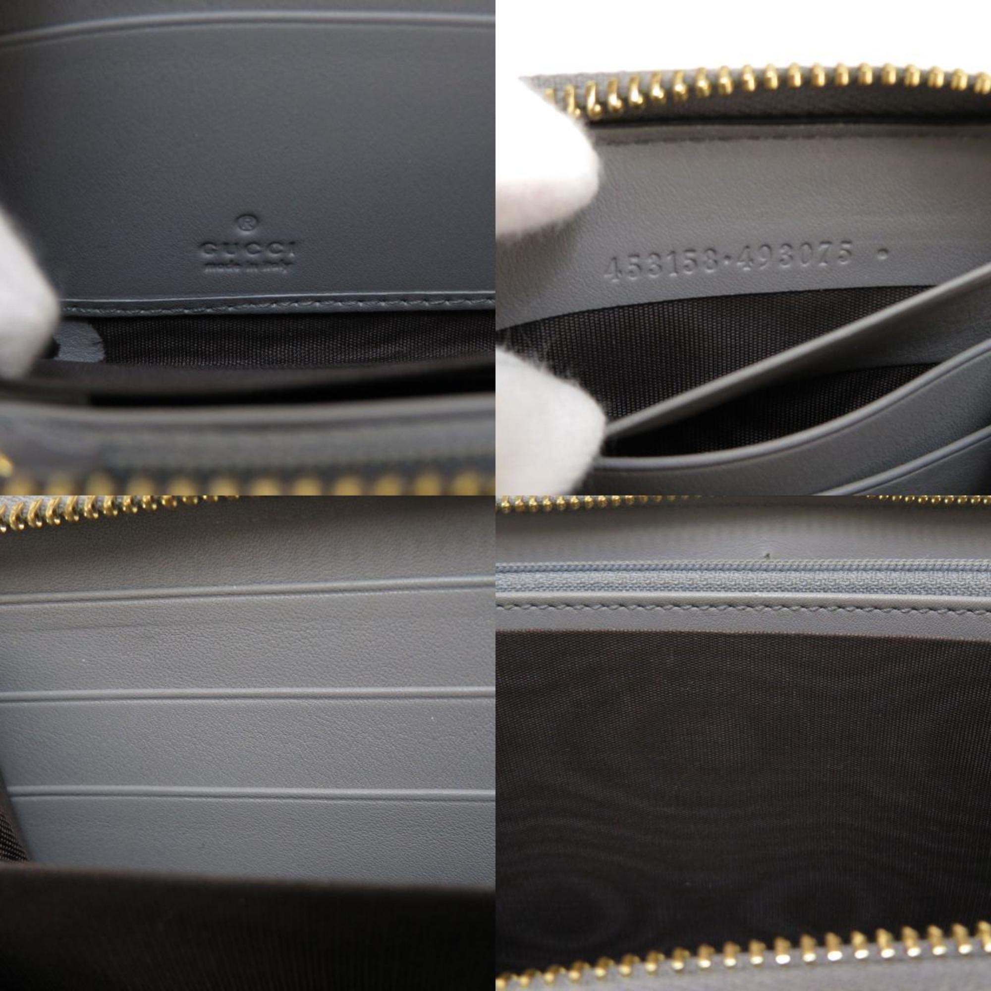 GUCCI 453158 bamboo long wallet leather ladies