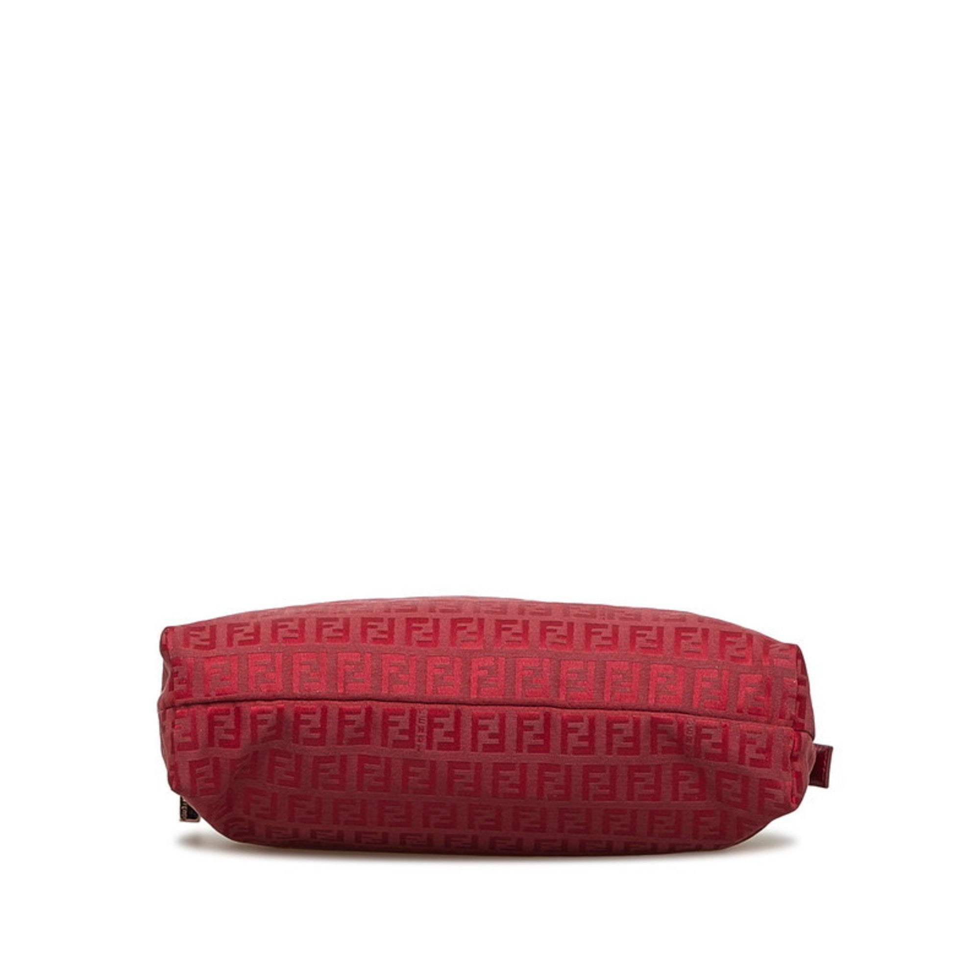 FENDI Zucchino handbag tote bag 8BH022 red canvas leather ladies